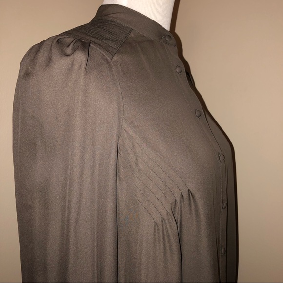 Alexander Wang 100% Silk Button Up Long Sleeve Blouse,Size-6 - Picture 9 of 11